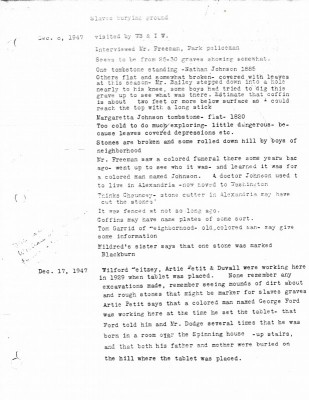 Slave Cemetery Burial Records, page 3 Slave Cemetery Burial Records, page 3
